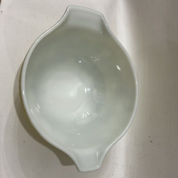 Pyrex Verde Advocada Green White Cinderella Mixing Bowl Set 3 Nesting Ovenware - Picture 12 of 17